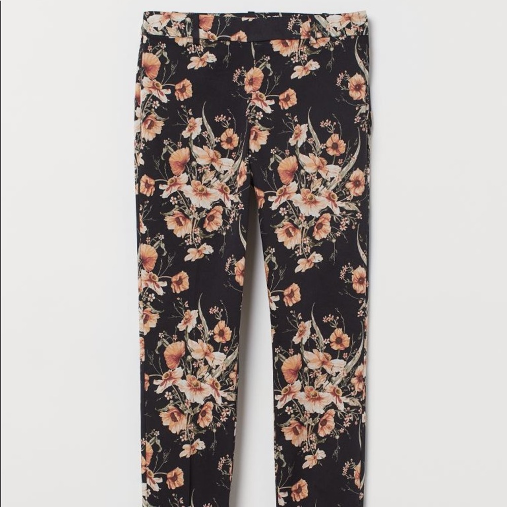 H&M Ankle Length Floral Slacks